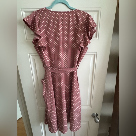 Pink Ruffled Tie Front Sundress - Picture 4 of 9